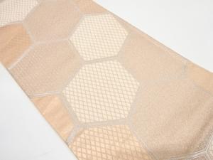 アンティーク　亀甲繋ぎに古典柄織り出し袋帯（着用可）